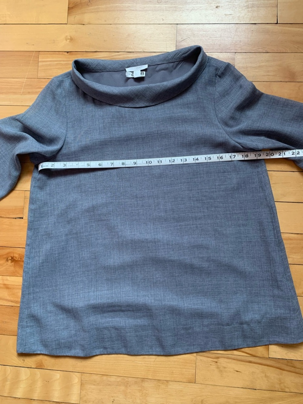 COS Grey Boatneck 3/4 Sleeve Tunic - Picture 5 of 9